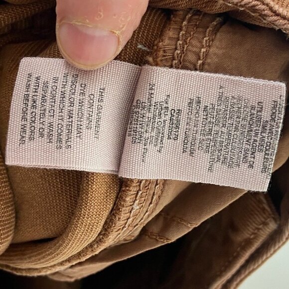 Free People Retro Brown Distressed Denim Mini Size Size 26 or Small Boho Button - Picture 7 of 10